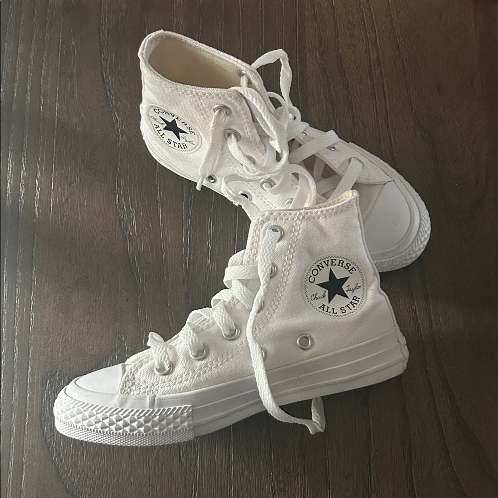 Custom Chuck All Star By You Converse All White Canvas High-Tops
